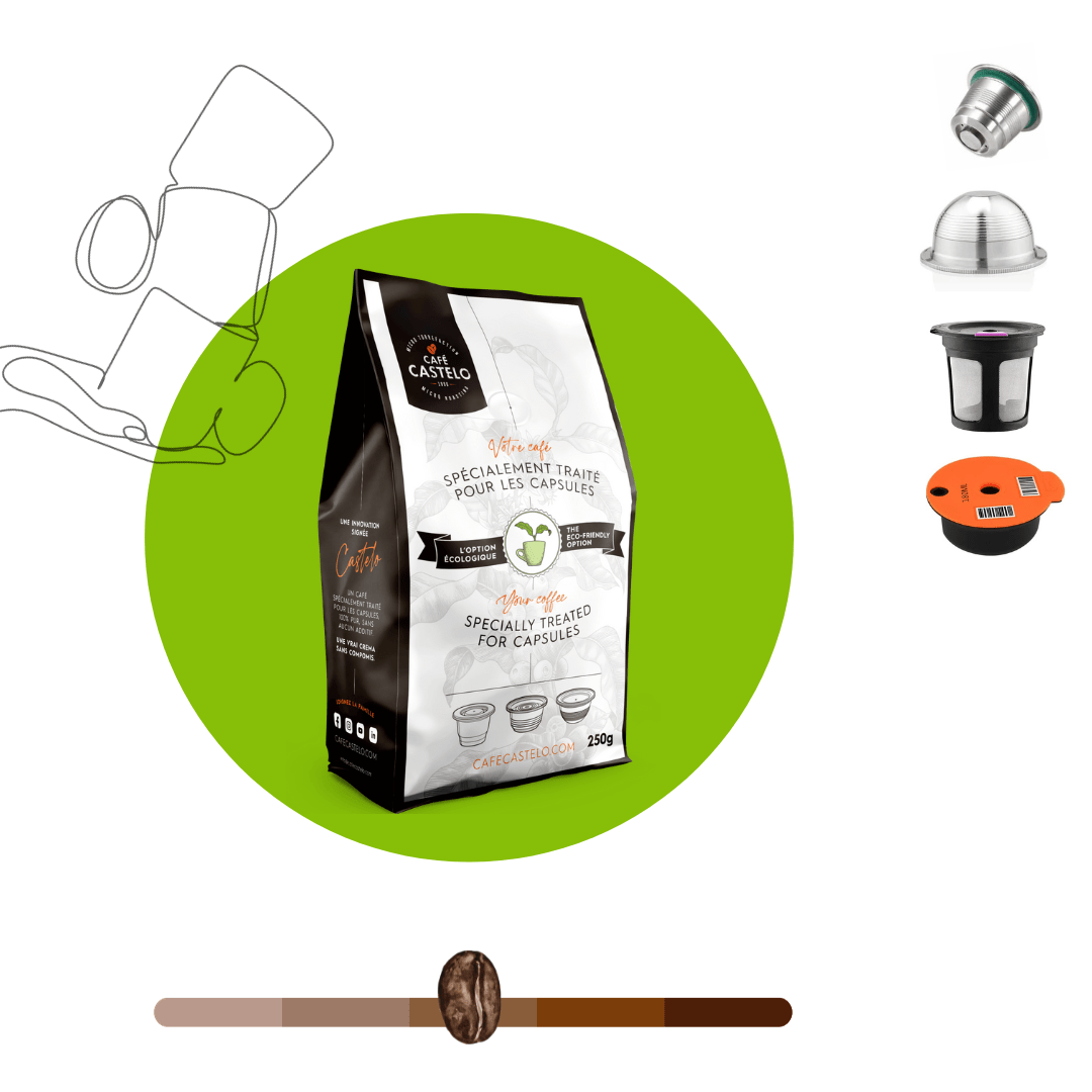 AMPIO -  Café moulu et traité pour capsule réutilisable