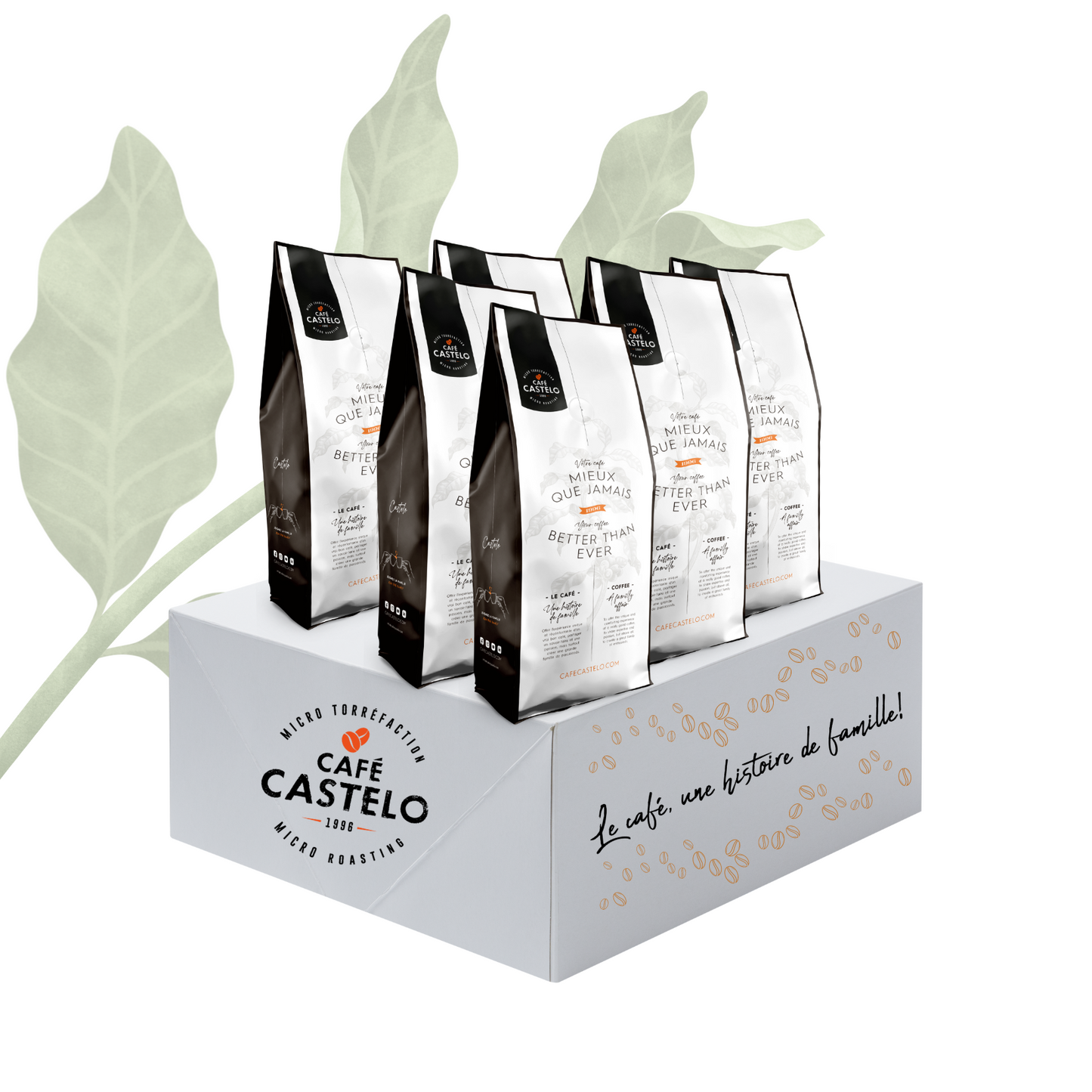 Coffret café Corsini : café moulu, cafetière italienne